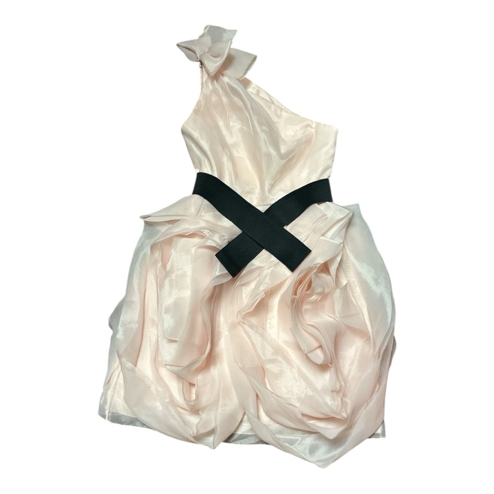 White by Vera Wang Pink One Shoulder Special Occasion Short Dress - Picture 2 of 5